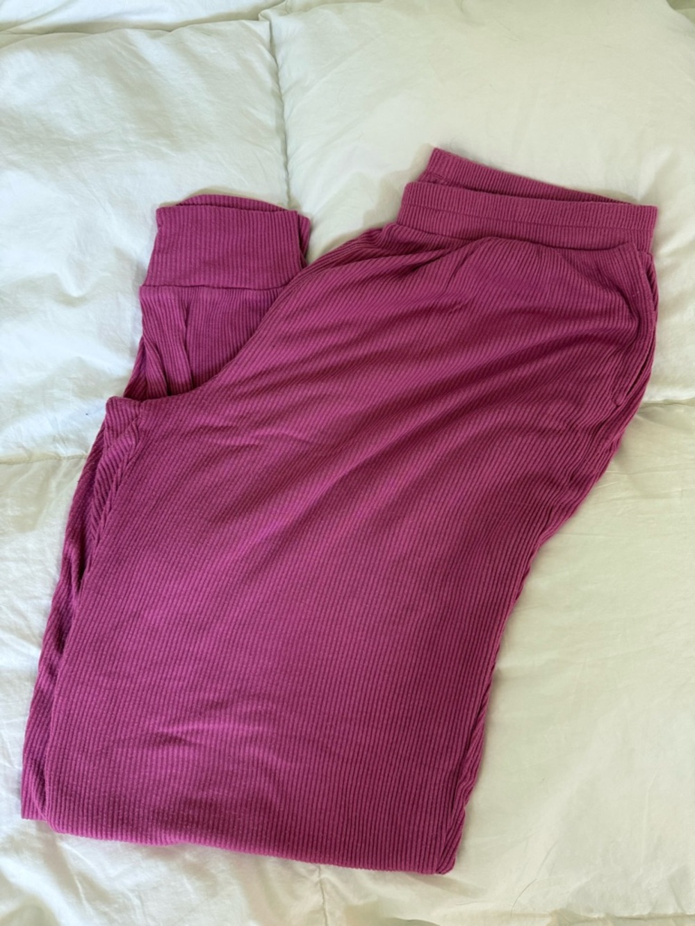 Alo Ribbed Joggers in Raspberry Sorbet - Picture 6 of 6